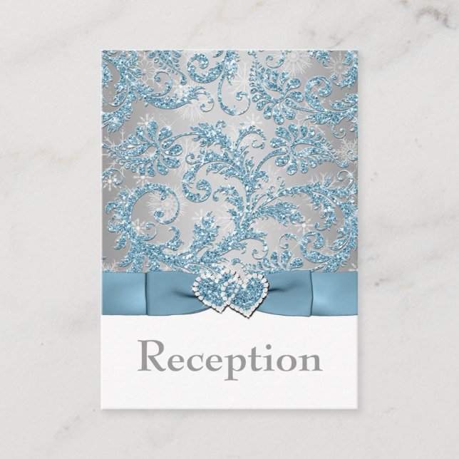 Winter Wonderland, Joined Hearts Wedding Insert (Front)