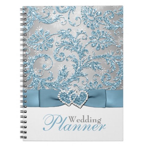 Winter Wonderland Joined Hearts Wedding Notebook