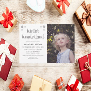 Winter Wonderland Kids Birthday Invitation