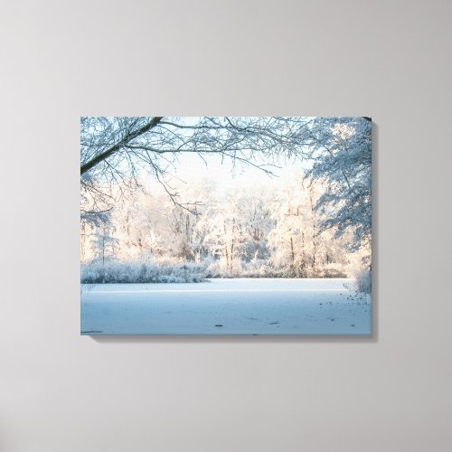 Winter Wonderland Landscape Photo Canvas Print