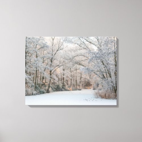 Winter Wonderland Landscape Photo Canvas Print