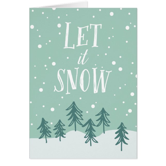 Winter Wonderland Let It Snow | Holiday Folded Cards (Front)