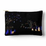 Winter Wonderland Lights Blue and White Holiday Accessory Pouch