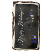 Winter Wonderland Lights Blue and White Holiday Brownie (Rotated)