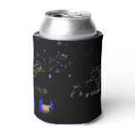 Winter Wonderland Lights Blue and White Holiday Can Cooler