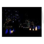 Winter Wonderland Lights Blue and White Holiday Card