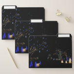 Winter Wonderland Lights Blue and White Holiday File Folder