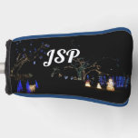 Winter Wonderland Lights Blue and White Holiday Golf Head Cover