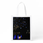 Winter Wonderland Lights Blue and White Holiday Grocery Bag