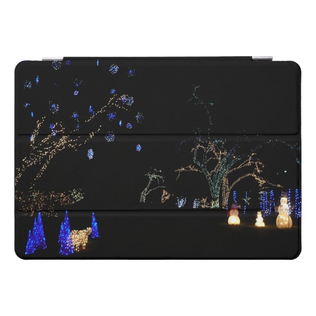 Winter Wonderland Lights Blue and White Holiday iPad Pro Cover (Horizontal)