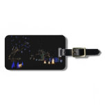 Winter Wonderland Lights Blue and White Holiday Luggage Tag