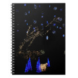 Winter Wonderland Lights Blue and White Holiday Notebook