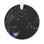 Winter Wonderland Lights Blue and White Holiday Ornament