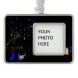 Winter Wonderland Lights Blue and White Holiday Ornament