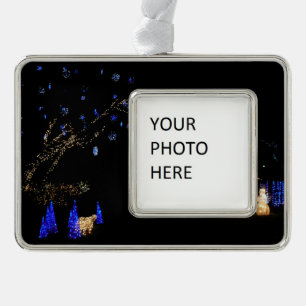 Winter Wonderland Lights Blue and White Holiday Ornament