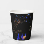 Winter Wonderland Lights Blue and White Holiday Paper Cups