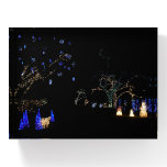 Winter Wonderland Lights Blue and White Holiday Paperweight