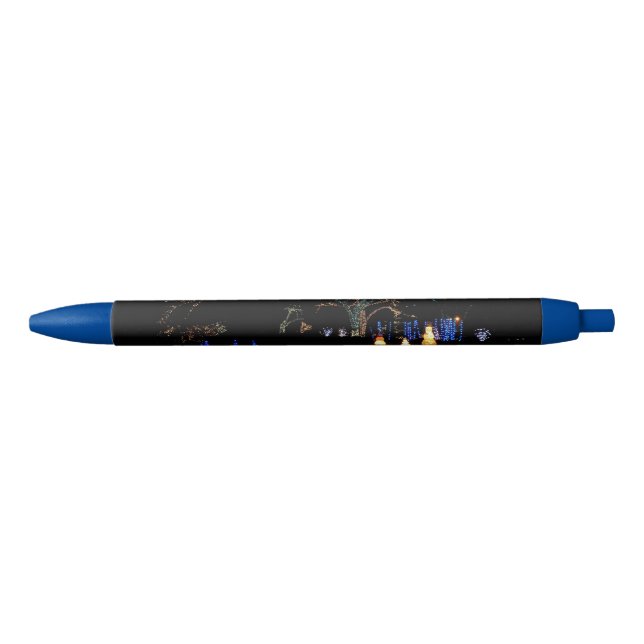 Winter Wonderland Lights Blue and White Holiday Pen (Front)