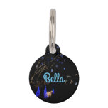 Winter Wonderland Lights Blue and White Holiday Pet ID Tag