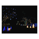 Winter Wonderland Lights Blue and White Holiday Photo Print