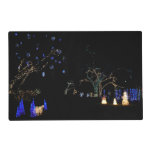 Winter Wonderland Lights Blue and White Holiday Placemat