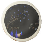 Winter Wonderland Lights Blue and White Holiday Sugar Cookie