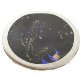 Winter Wonderland Lights Blue and White Holiday Sugar Cookie (Angled)