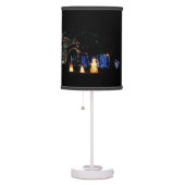 Winter Wonderland Lights Blue and White Holiday Table Lamp (Right)