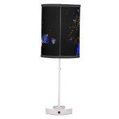 Winter Wonderland Lights Blue and White Holiday Table Lamp (Back)