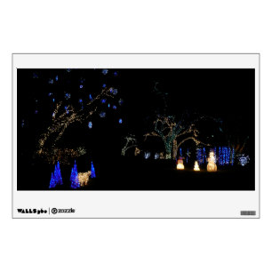 Winter Wonderland Lights Blue and White Holiday Wall Sticker