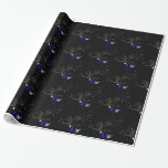 Winter Wonderland Lights Blue and White Holiday Wrapping Paper