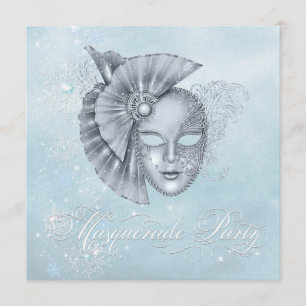 Winter Wonderland Masquerade Party Invitations