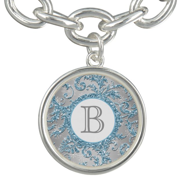 Winter Wonderland Monogram Charm and/or Bracelet (Design)