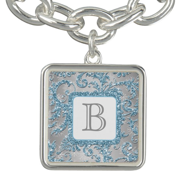 Winter Wonderland Monogram Charm and/or Bracelet (Design)
