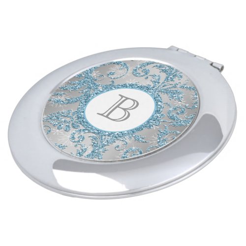 Winter Wonderland Monogrammed Compact Makeup Mirror