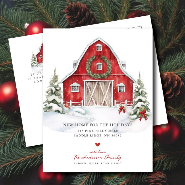Winter Wonderland Moving Announcement  Postcard (Creator Uploaded)