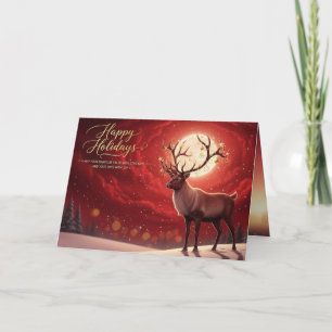 Winter Wonderland Mystical Deer Greeting Card