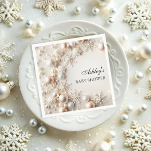 Winter Wonderland Neutral Baby Shower Napkins