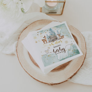 Winter Wonderland Oh Deer Baby Shower Napkins