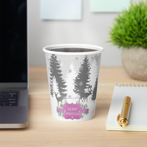 Winter Wonderland Paper cup _ Magenta