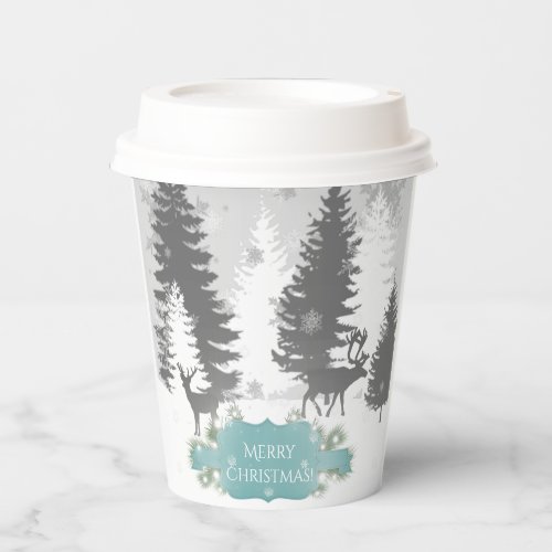 Winter Wonderland Paper cup _ Teal