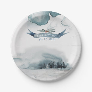 Winter wonderland paper plate