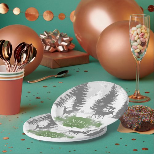 Winter Wonderland Paper Plate _ Green