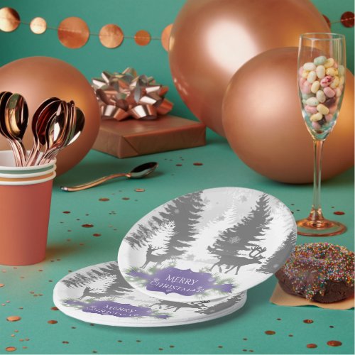 Winter Wonderland Paper Plate _ Purple