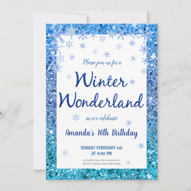 Winter Wonderland Party Invitation (Front)