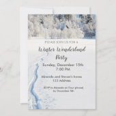 Winter wonderland party invitation card (Front)