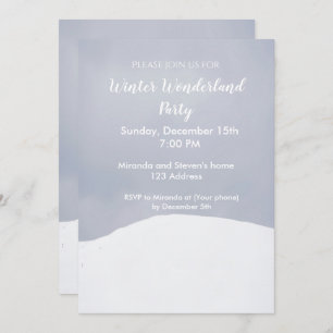 Winter wonderland party invitation card