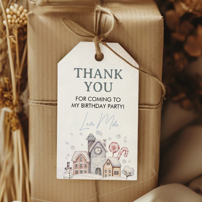 Winter Wonderland Party Thank You Favor Tag (Creator Uploaded)