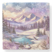 Winter Wonderland Patterns of Nature Mountain Lake