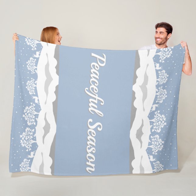 Winter Wonderland Peaceful Season Fleece Blanket (In Situ)